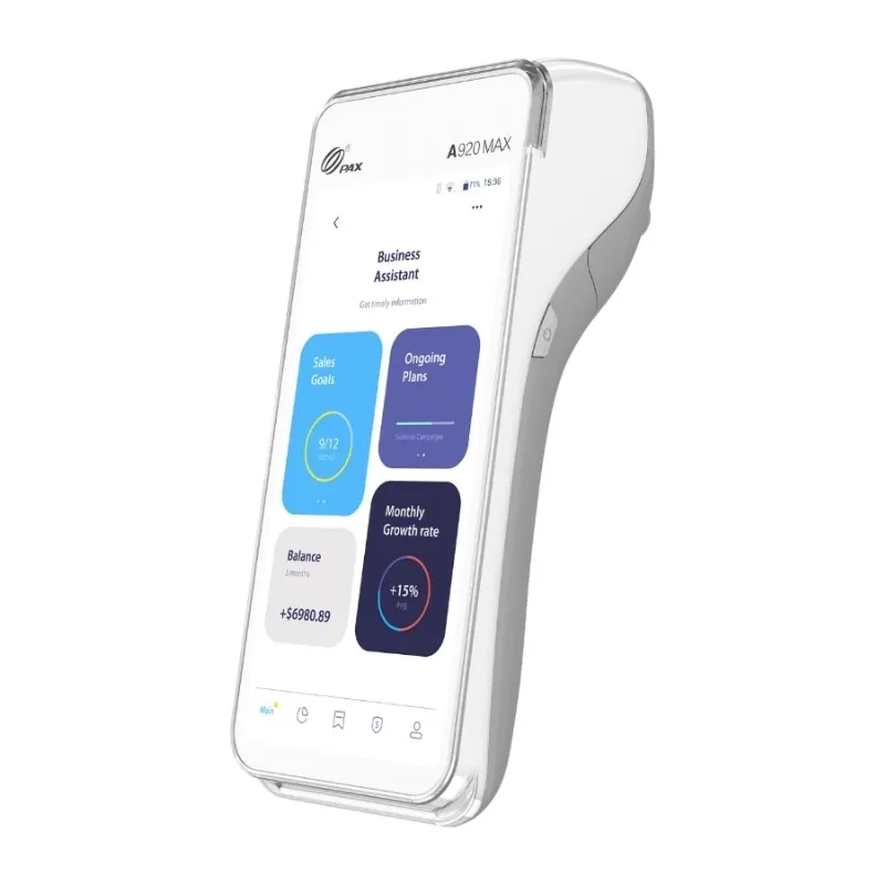 Payment terminal in use